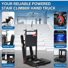 Portable Climbing Cart Electric Stair Climber W/ 24V Battery Steel Heavy-Duty