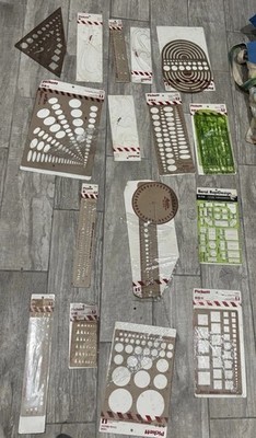 Lot 18 Architectural Engineer Drafting Templates Tools Stencils