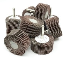 2"x1" Aluminum Oxide Wheel 1/4" Shank 60 Grit Grinding Polishing 10 Pack