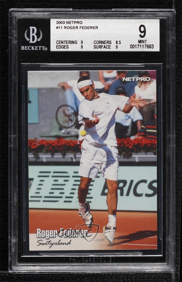 2003 NetPro Roger Federer #11 BGS 9 MINT Rookie RC 0q3