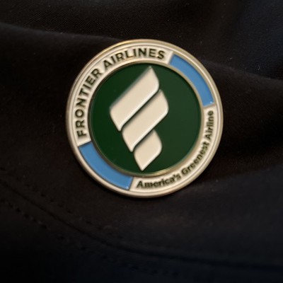 Frontier Airlines Americas Greenest Airline Challenge Coin AIRBUS 321neo