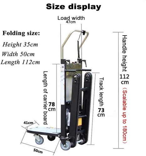 Carro de saco eléctrico carro para subir escaleras 250 kg Max carro de mano subir escaleras - Imagen 7 de 14