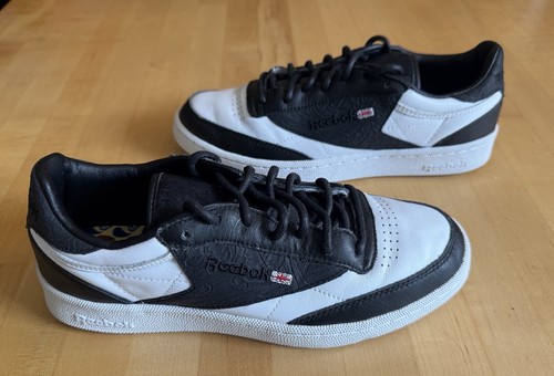 Extra Butter Reebok Classics Club C Prom Pack Black & White Leather Size 8.5 - Picture 3 of 11