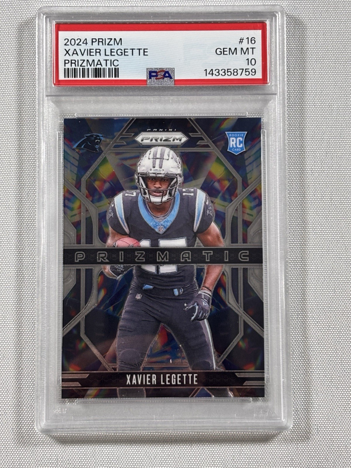 Xavier Legette Panini Prizm Prizmatic #16 Base