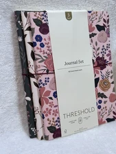 Threshold 3pk Ruled Journals Soft Cover Sewn Binding 6x8 Multicolor