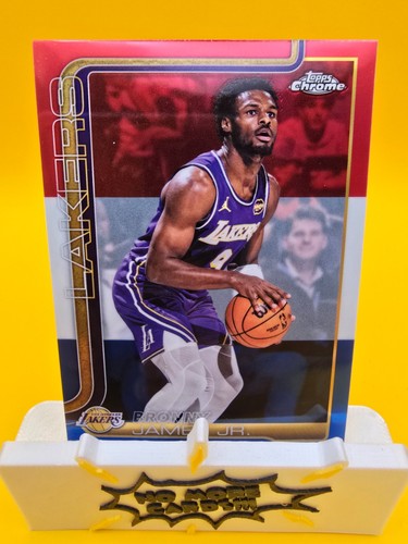 2025-26 Topps Chrome Update Bronny James  Jr. Red White Blue Lakers