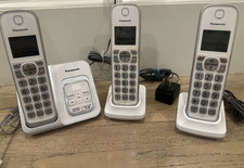 Panasonic KX-TGD530 White Cordless 3 Handsets Answering Machine Tested  Works