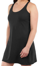 Elle Sport Women's Active Tank Dress, Black, Size- S