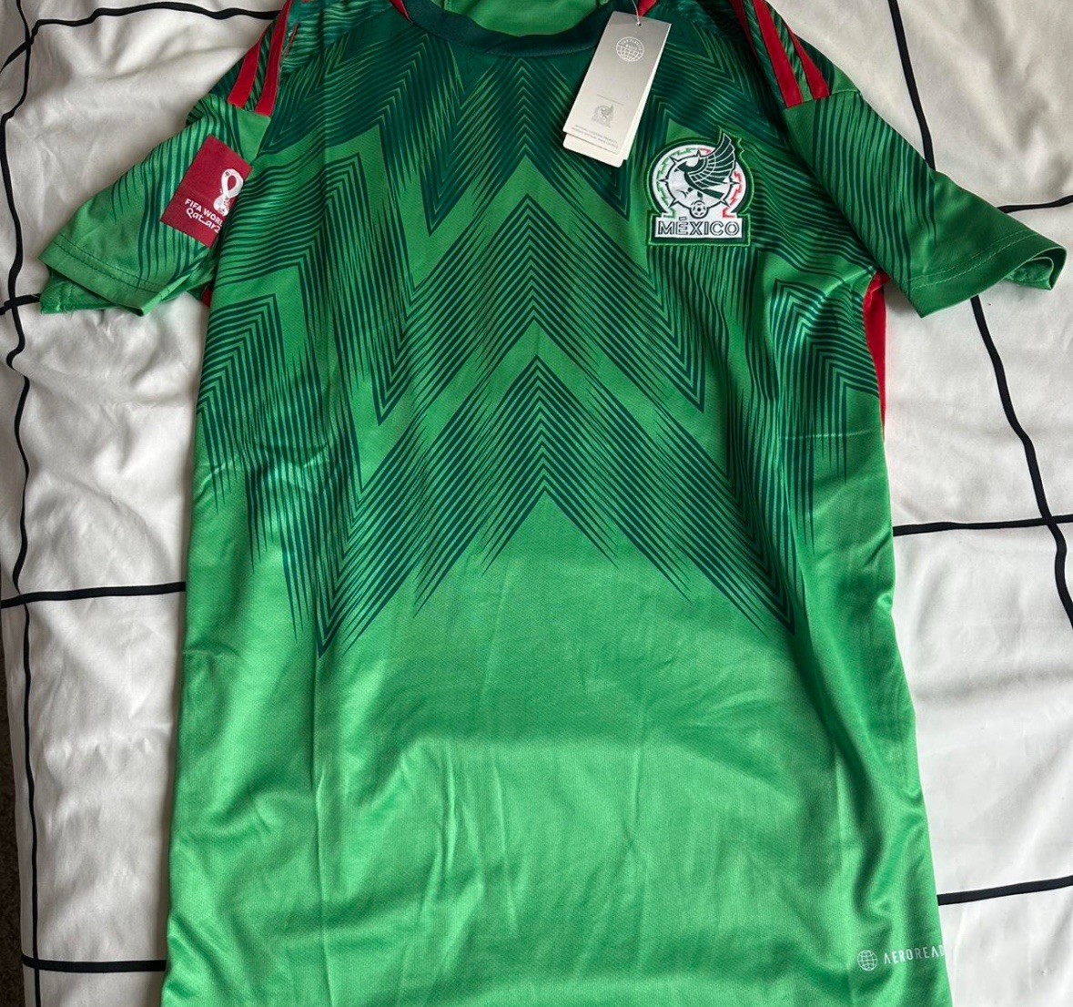 Mexico Jersey 2022 Qatar World Cup Home Jersey Kit Adidas Soccer Medium Slim Fit