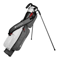 Orlimar Pitch 'N Putt Elite Synthetic Leather Sunday Stand Golf Bag Gray White