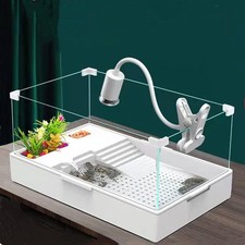 Turtle Tank Aquarium, Tank Terrapin Lake with Water Pump for Pet Turtle Reptile