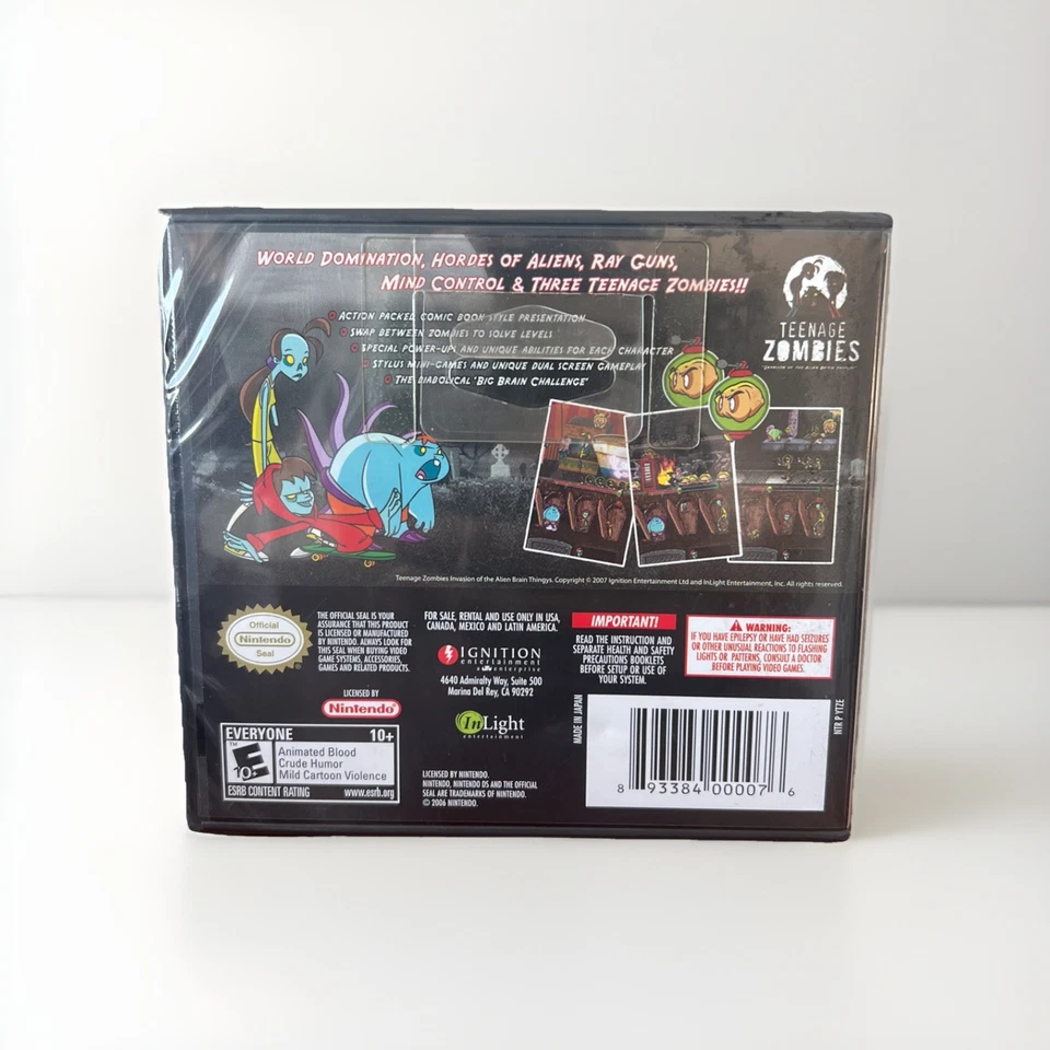 Teenage Zombies: Invasion of the Alien Brain Thingys (Nintendo DS) NEW SEALED - Image 2 of 4