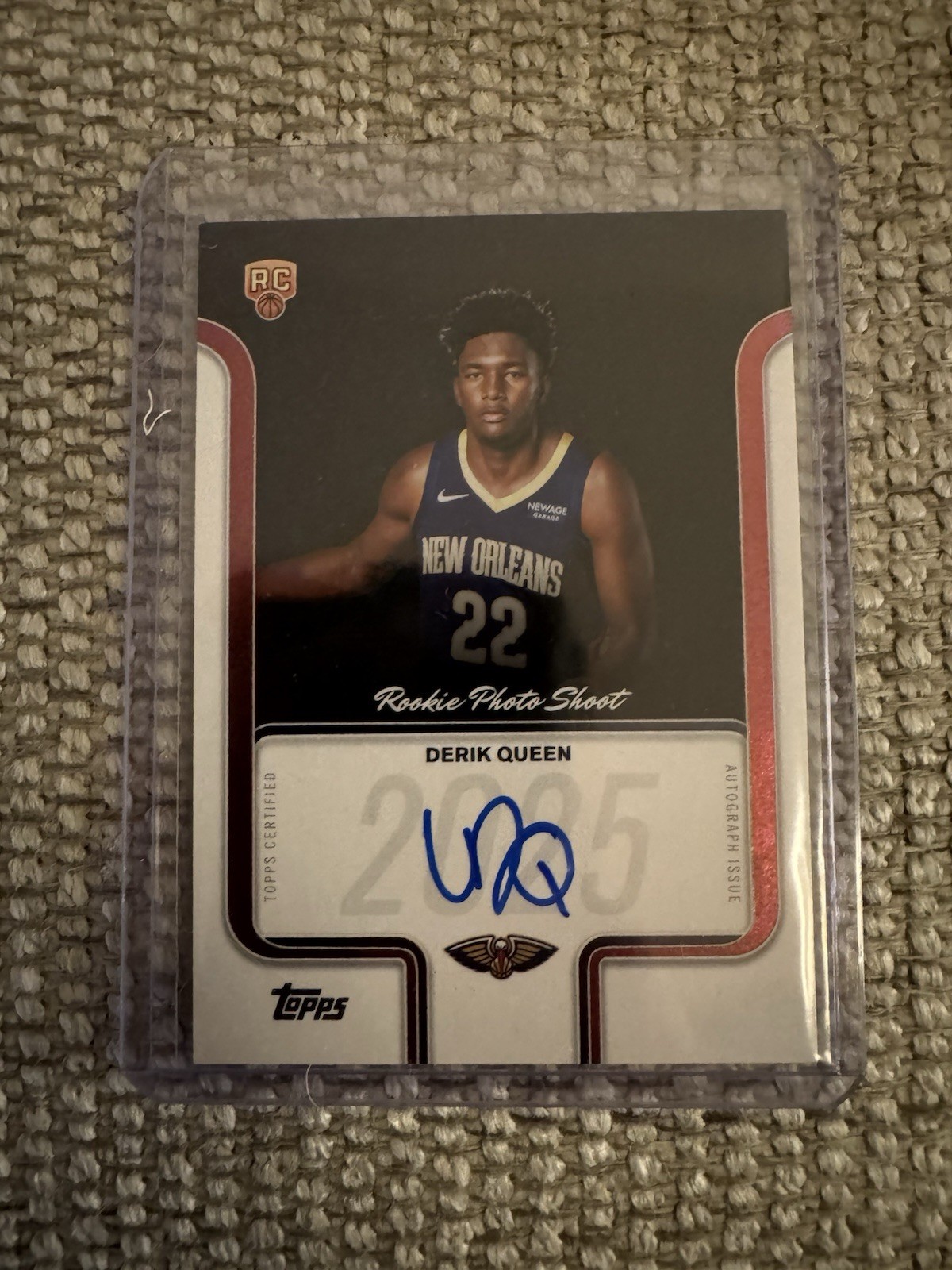 2025-2026 Topps Derik Queen Rookie Photoshoot Auto RC