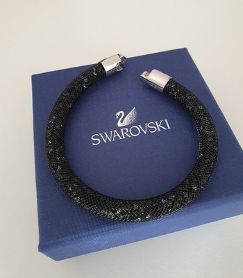 Swarovski Stardust Armband Schwarz Glitzer Magnetverschluss Kristalle neuwertig