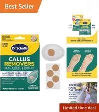 Instant Relief Hydrogel Callus Remover Bandages, 4ct - Softens and Protects Feet