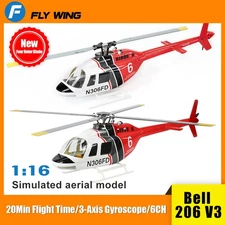 FlyWing Bell 206 V3 1:16 RC Helicopters RTF 6CH Brushless GPS Hovering Aircraft