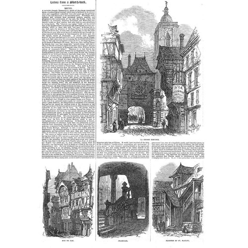 FRANCE Views around the Town of ROUEN - Antique Print 1867