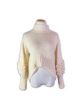 C/MEO Collective Size M Cream Mockneck Sweate...