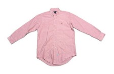 Vintage Polo Ralph Lauren Oxford Shirt Mens 15 Pink Button Down Preppy Pony 80s