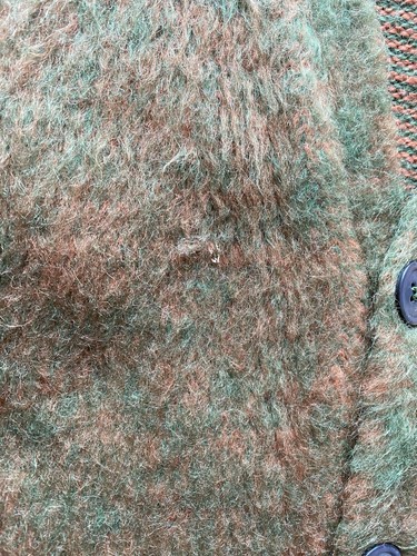 The National Rochester Lord Jeff Knit The Baggy Shag Wool Mohair Cardigan Mens M - Picture 8 of 24