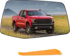 Right Passenger Side Mirror Glass Compatible with 2019-2025 Chevy Silverado