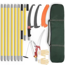 Pole Saws for Tree Trimming, 7.3-27 ft Extendable Tree Trimmers Long Handle P...