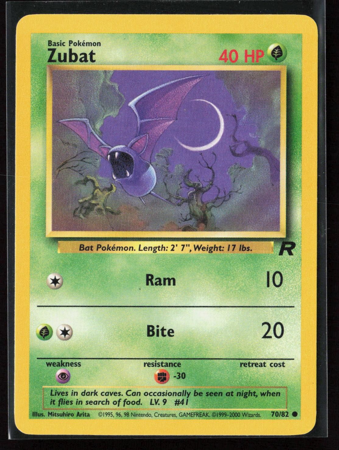 Zubat 70/82 Common Team Rocket Pokemon LP