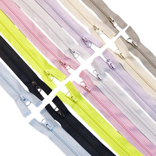 16Pcs 3Nylon Coil Separating Zipper 8Colors Sports Zippers Bulk for Sewing Jack