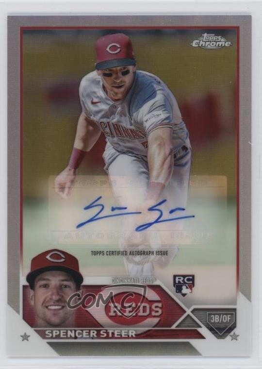 2023 Topps Chrome Update Auto Refractor 445/499 Spencer Steer #AC-SS Auto 1d59