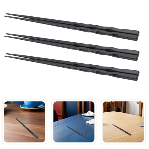  6 pares de palillos aptos para lavavajillas sushi fibra de vidrio acanalados japoneses - Imagen 4 de 12