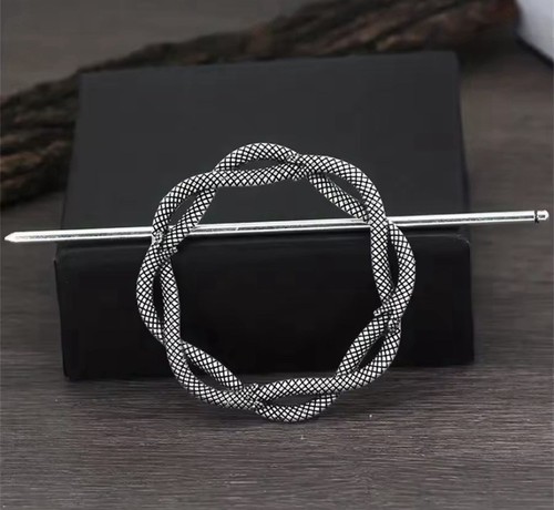 Medieval Snake Celtic Hair Pin Stick Cosplay Metal Viking Game Norse Costume - Picture 4 of 4