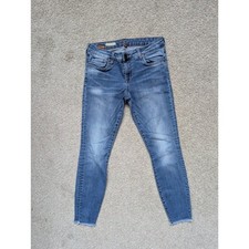 KUT from the Kloth Connie Ankle Skinny Jeans Women 6 Cotton Blue Raw Hem