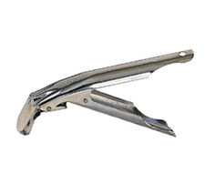 8 in Deep Dish Pizza Pan Grippper Metal Clamp Nickel American Metalcraft I9540