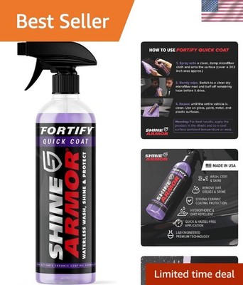 Car Wax Spray and Ceramic Coating for Cars - 3 in One Waterless Car Wash and ...