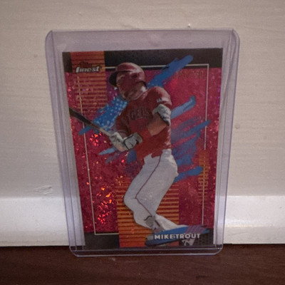Topps Finest 2026 Mike Trout LA Angels Pink Mini Diamond #023/250 Uncommon