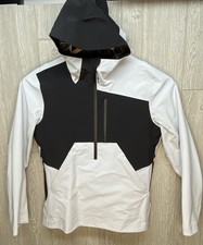 Aether Men’s Pullover Anorak Hooded 1/2 Zip Jacket Size Medium Black White