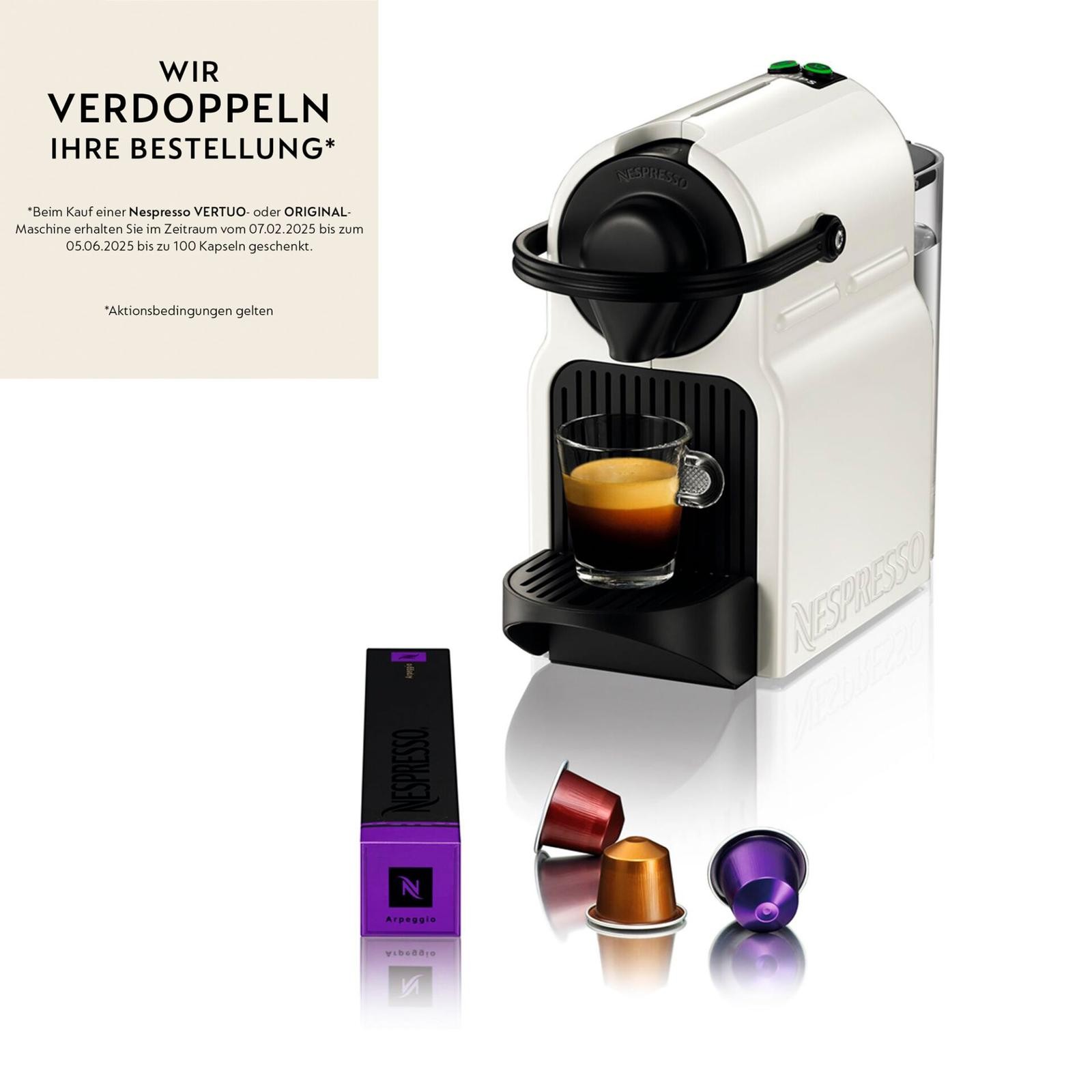 Кофемашина Nespresso XN 1001 Inissia белого цвета от Krups
