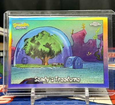2025 Topps Chrome SpongeBob 25th SANDY'S TREEDOME Refractor #128