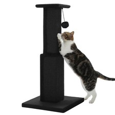 PAWZ Road Large Cat Scratching Post 32 Tall Black Scratching Post for Indoor...