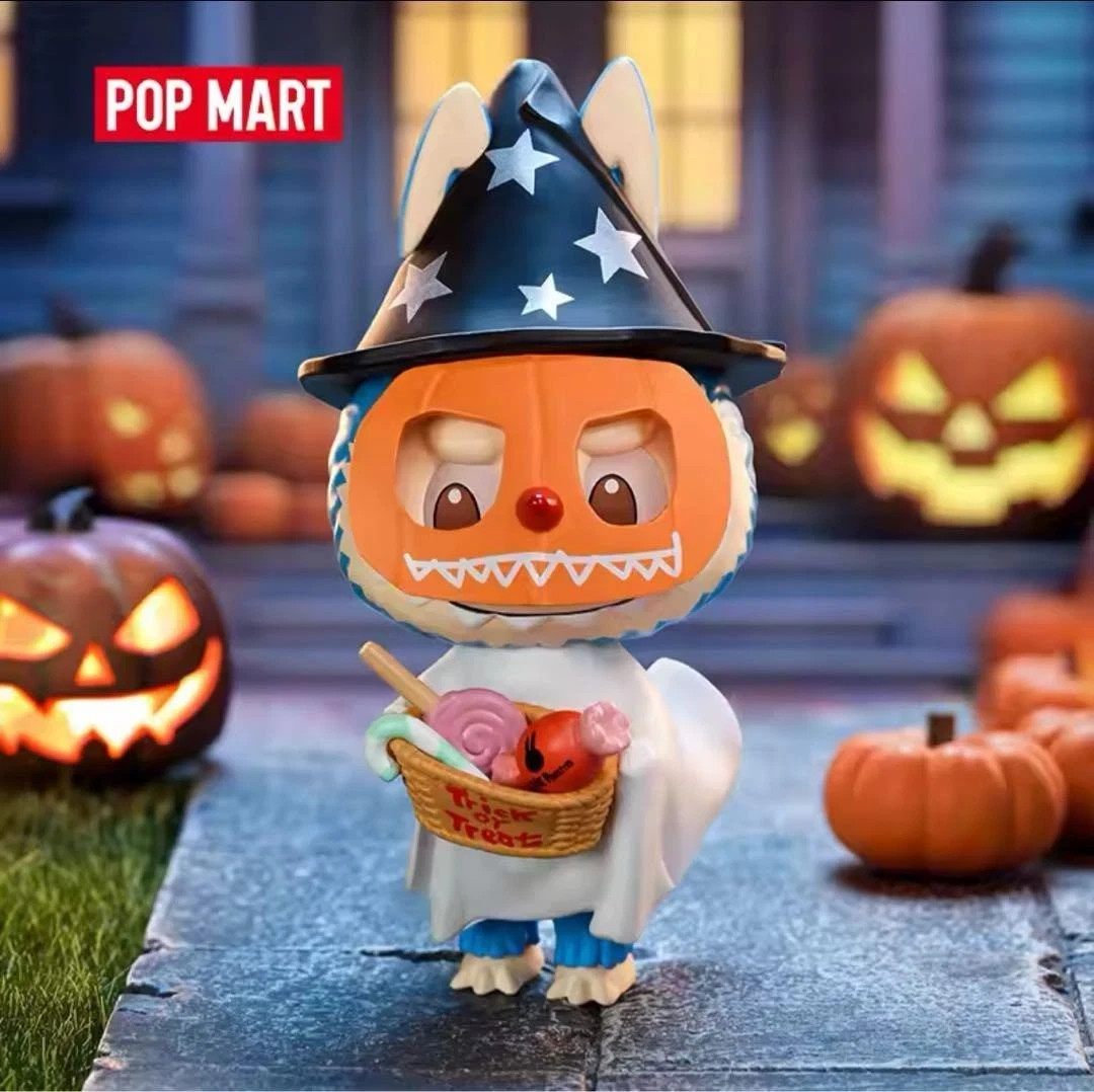 POP MART LABUBU Halloween TRICK OR TREATER Pumpkin Figure Ornament
