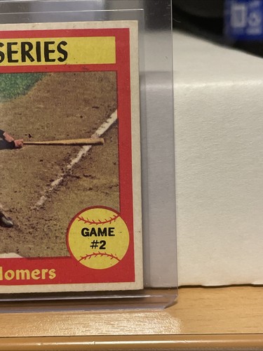 Mickey Mantle 1961 Topps Slams 2 Homers Game 2 #307 1960 World Series - Picture 7 of 11