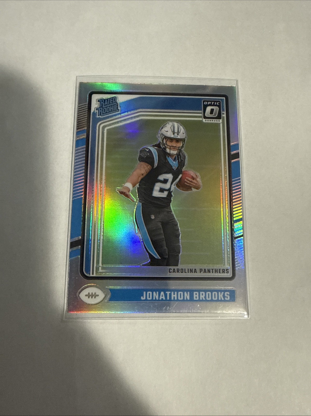2024 Panini Donruss Optic - Rated Rookie Jonathon Brooks #258 Holo Prizm (RC)
