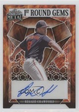 2023 Leaf Metal 1st Round Gems Fire Wave 7/8 Reggie Crawford #1RG-RC1 Auto 1k5