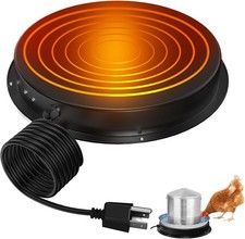 Chicken Water Heater for Winter, 11" Waterer Heated Base for 1-5 Gallon Metal Pl
