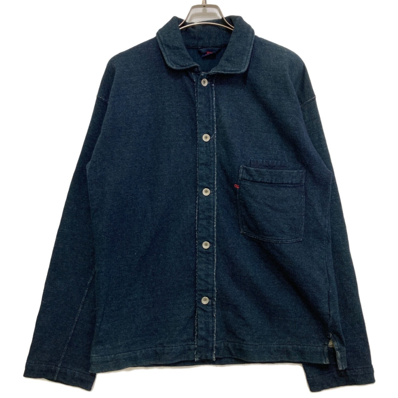 45rpm Indigo Sweat Jacket Size 5 Made in Japan Cotton Vintage Denim Look Used B