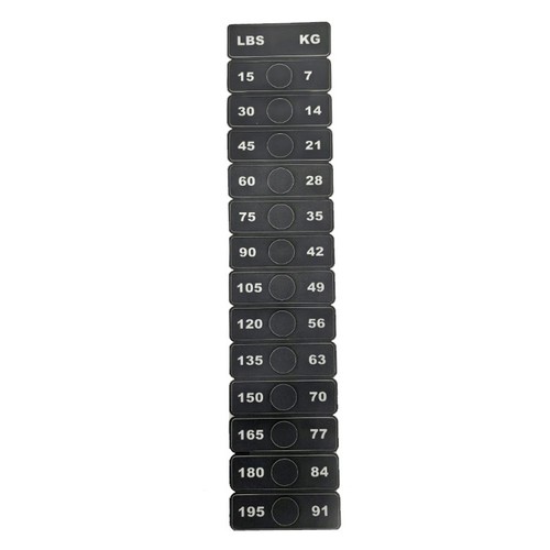 Clear Number Stickers for Gym Weight Stack Equipment Fitness Labels 7 to 91 kg - Picture 4 of 7