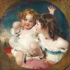 THE CALMADY CHILDREN PORTRAIT 1823 PAINTING BY SIR THOMAS LAWRENCE REPRO