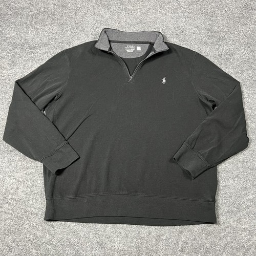 Polo Ralph Lauren Pullover Sweater Mens XL Quarter Zip Collared Embroidered Pony