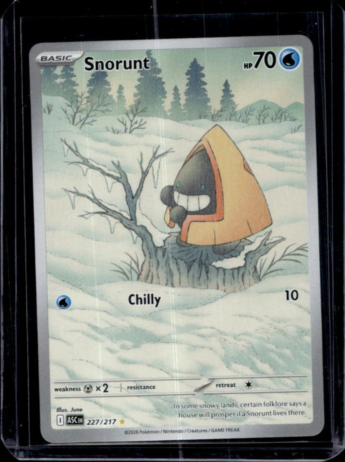 2026 Pokemon Ascended Heroes Snorunt Illustration Rare #227/217