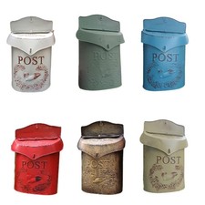 Wandmontierter Briefkasten, Shabby-Chic-Briefkasten, Eisen, Landhausstil,